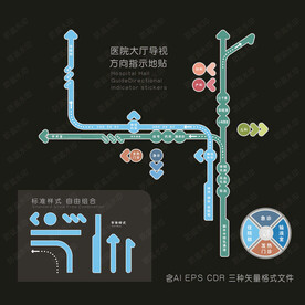 医院地贴 指示箭头