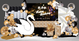 黑金生日背景