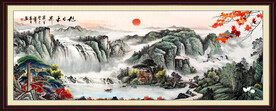 山水画山水风景