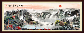 山水画山水风景