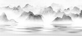 激光镂空山水