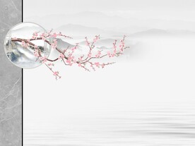 新中式梅花山水