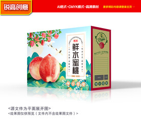 水蜜桃礼盒 黄桃包装