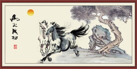 水墨马 