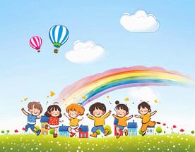 卡通幼儿园背景墙