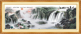 国画山水风景壁画