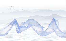 简约山水背景墙