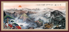 山水画山水风景