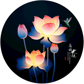荷花国画荷花