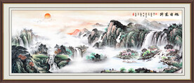 国画山水长卷