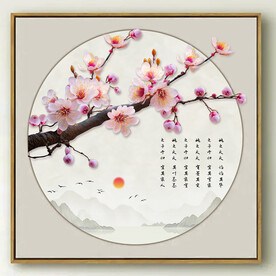 桃花装饰画