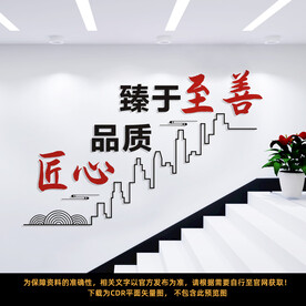 企业楼梯文化墙
