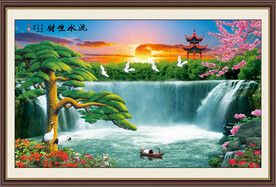 聚宝盆风景画 