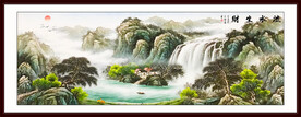 山水画山水风景