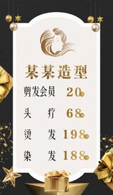 美容美发展架海报