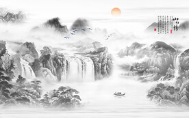 新中式山水装饰画