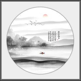 意境水墨山水画