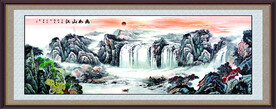 山水画山水风景