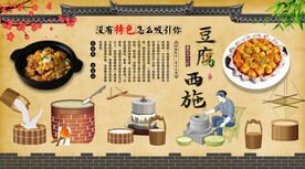 手工豆腐豆腐西施背景