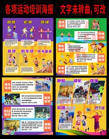 各项运动培训海报