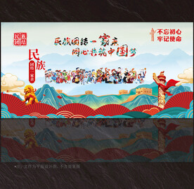民族团结展板
