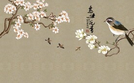 鸟语花香花鸟背景墙