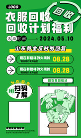 旧衣服回收时尚海报