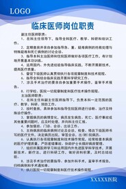 临床医师岗位职责 医院制度底图