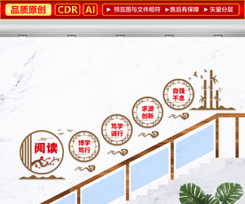 阅读楼梯文化墙