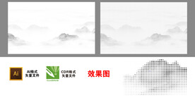 圆点山水激光镂空