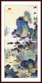 玄关山水国画
