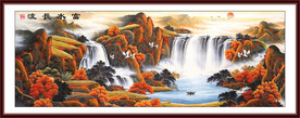 国画山水风景壁画