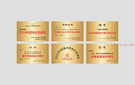 售房部荣誉墙获奖证书