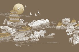 滕王阁手绘建筑