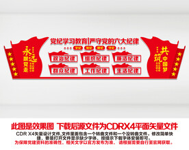 党的六大纪律文化墙