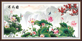 荷花国画荷花图