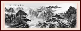 意境水墨山水画