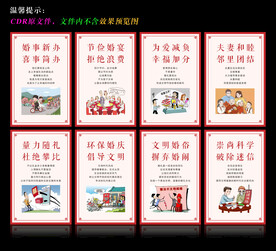 婚俗改革展板