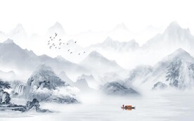 烟雨江南山水