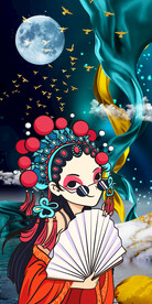 玄关画人物