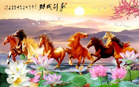 八骏图背景