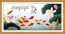  咏荷鱼趣 