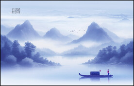 水墨山
