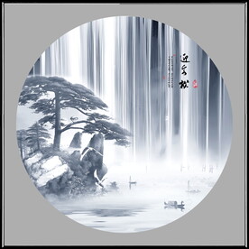 水墨画山水
