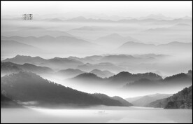 黑白山水