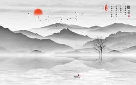 中式水墨山水