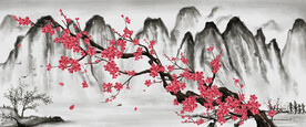山水画水墨艺术装饰画