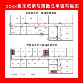 音乐吧消防图 