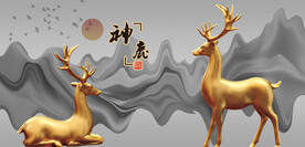 金鹿梅花鹿
