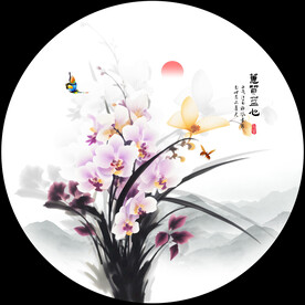 国画兰花
